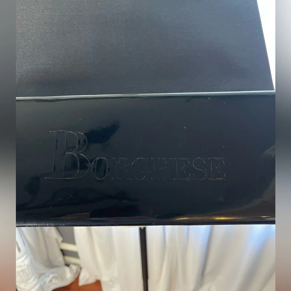 Princess Marcella Borghese Black Canvas + Vinyl Tote